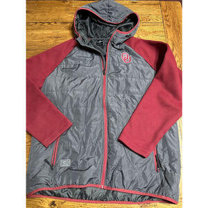 Men's Colosseum XL Charcoal/Crimson Oklahoma Sooners Good On You Raglan Full-Zip